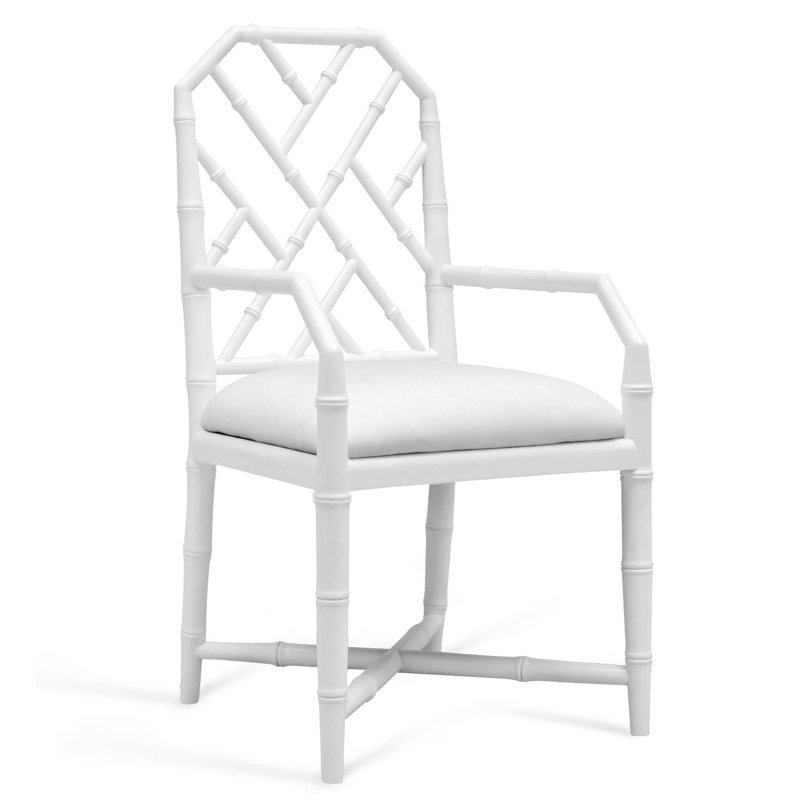 Jardin Upholstered Arm Chair, White