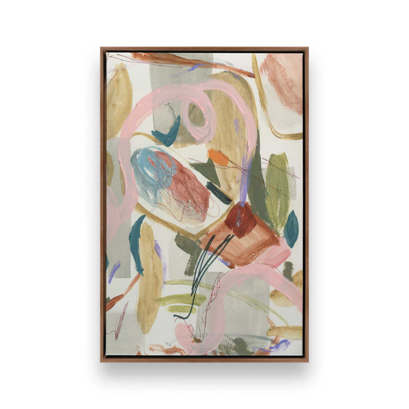 «Unraveled Pulse I» par Melissa Wang, reproduction d'art, Brun, «Floater», reproduction encadrée sans passe-par