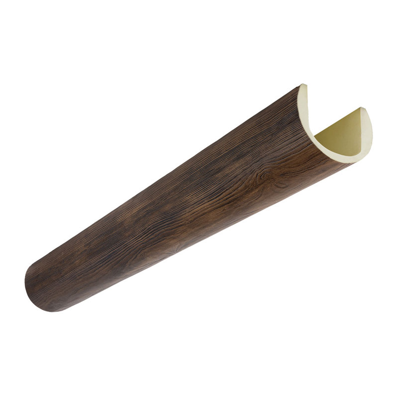 Poutre ronde en faux bois Heritage Timber Santa, l 6 po x H 4 1/2 po x L 120 po, Brun Kona, Sable