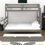 Lit superposé simple au-dessus de grand lit en bois avec lit gigogne Wood-1447502569