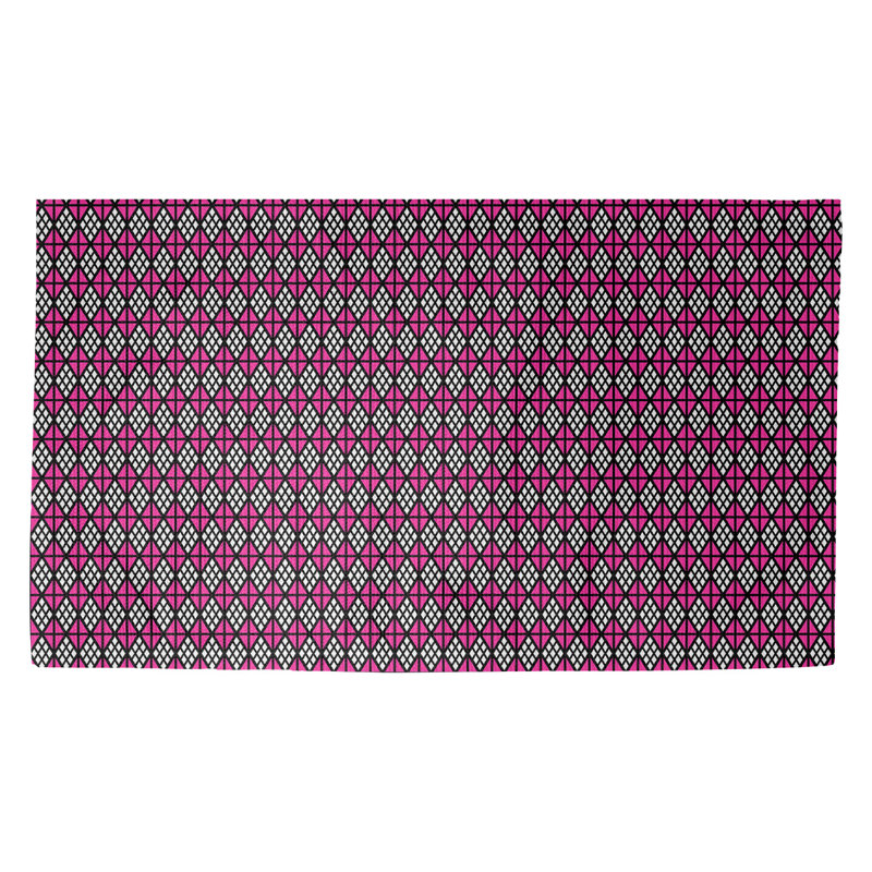 Paillasson d’intérieur diamants dobby Avicia, Rectangle 3 pi 3 po x 5 pi 3 po, Rouge/blanc