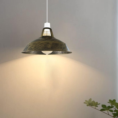 Abat-jour de luminaire industriel en forme de grange, abat-jour en métal rétro à fentes rétro, couvercle de luminaire suspendu au plafond E26 / E27 pour îlot de cuisine, salle à manger, café, bar, décor d'éclairage de ferme