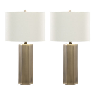 Ensemble de 2 lampes de table en métal Kili