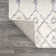 Monson Moroccan Trellis Plush Carved High-Low Cream/Gray Rug