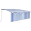 Dakota Fields Polyester Yellow/White Cover Retractable Patio Awning-2060185983-2132477516