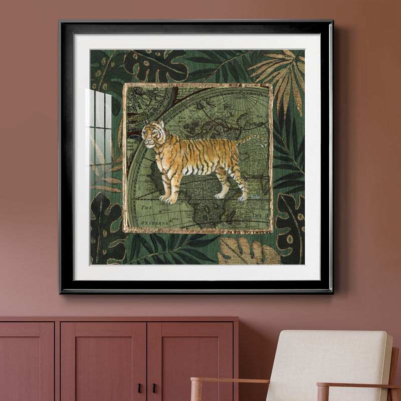 «Jungle Tiger», impression encadrée, H 30,5 po x l 30,5 po x P 1,5 po, Toile avec cadre noir