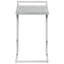 Table de bout moderne avec plateforme en stratifié gris et support de bureau en métal stable