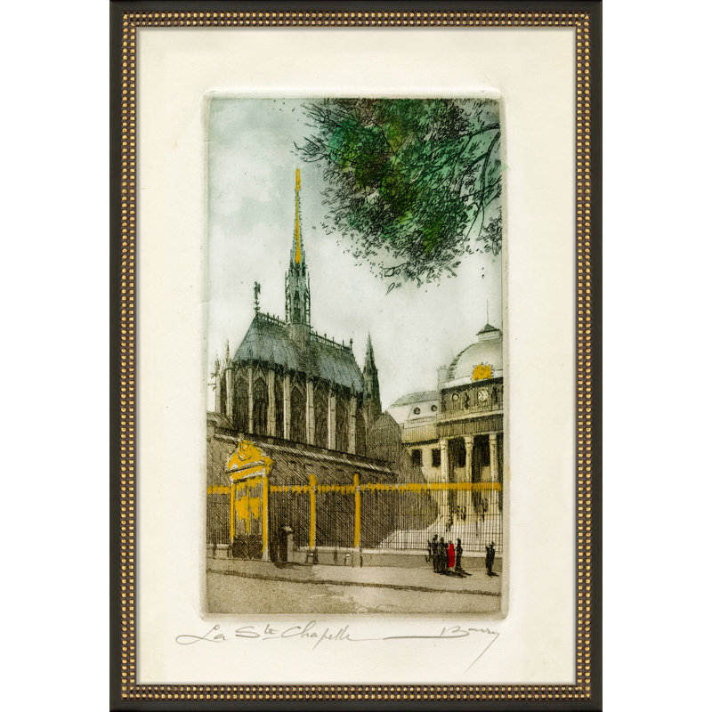 La Ste Chapelle - Peinture encadrée sur papier