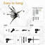 Décoration murale en métal suspendue volante Humming Bird Animal-94207721-94207722