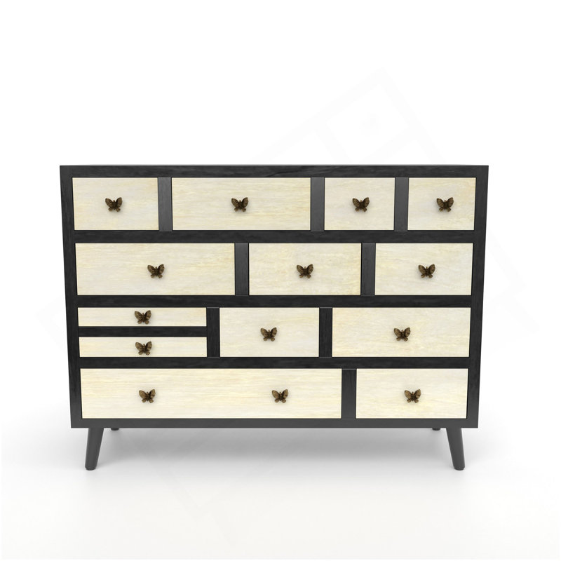 Buffet 13 tiroirs Papillon - Noir