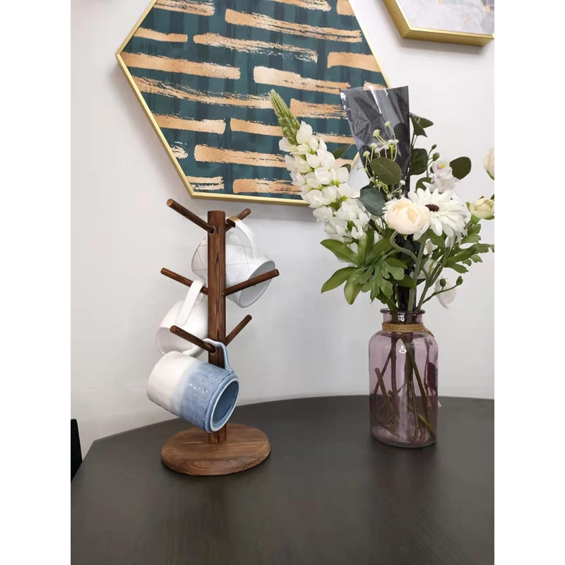 Coffee Mug Holder Tree,Coffee Bar Organizer, Brown