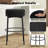 Modern Bar Stools Set of 2 with Round Soft Padded Boucle Backless Seat and Metal Base,-112917392