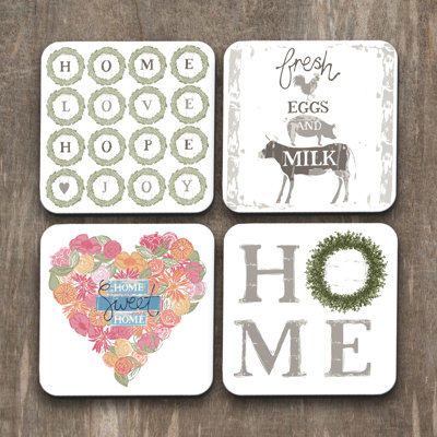 Cork Square 4 Piece Coaster Set