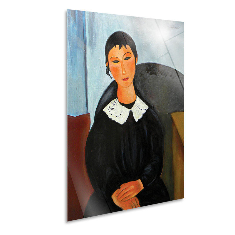 Elvire With The White Collar by Amedeo Modigliani - No Frame Painting, Plastic/Acrylic, 100cm H x 70cm W