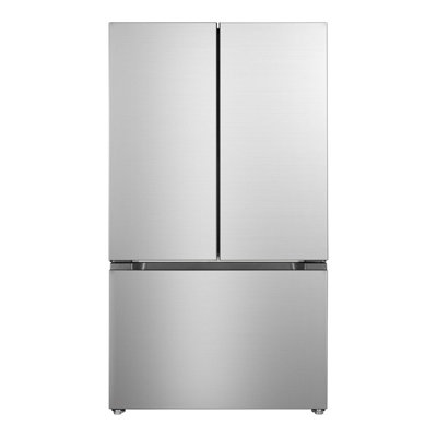 Verona VEFFD3620RISL 36 inch Freestanding French Door Refrigerator with 20.3 cu. ft. Capacity, Automatic Ice Maker, Recessed Handle — FIN-0020078 | Fridge.com