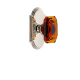 Grandeur Arc Plate Privacy with Baguette Crystal Door Knob