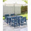 Ensemble de salle à manger en PEHD pour 6 personnes, ensemble de salle à manger de patio avec 4 chaises et 1 banc Seehill-311572023