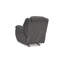 Fauteuil inclinable manuel berçant Dane, polyester gris, accoudoirs coussinés