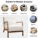 Hertford 26" Wide Mid Century Upholstered Solid Wood Accent Chair with an Extra Pillow