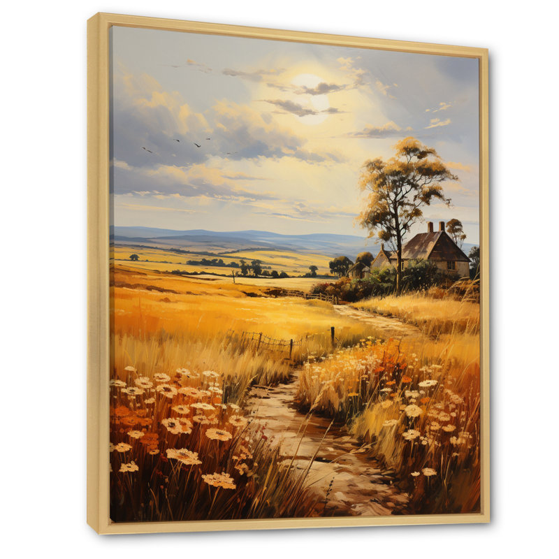 England England Golden Fieldsengland Landscape - reproduction d'art sur toile, H 44 po x l 34 po x P 1,5 po