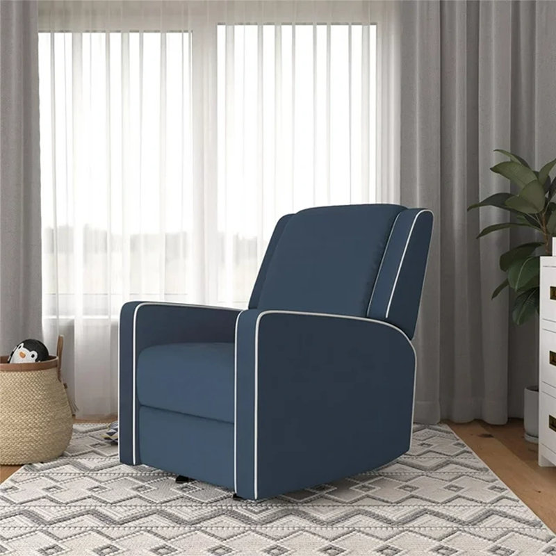 Fauteuil oscillant inclinable Sophie, Lin bleu marine