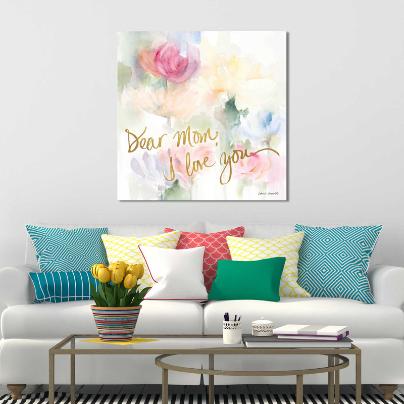 «Dear Mom», impression, H 18 po x l 18 po x P 1 po, Toile tendue