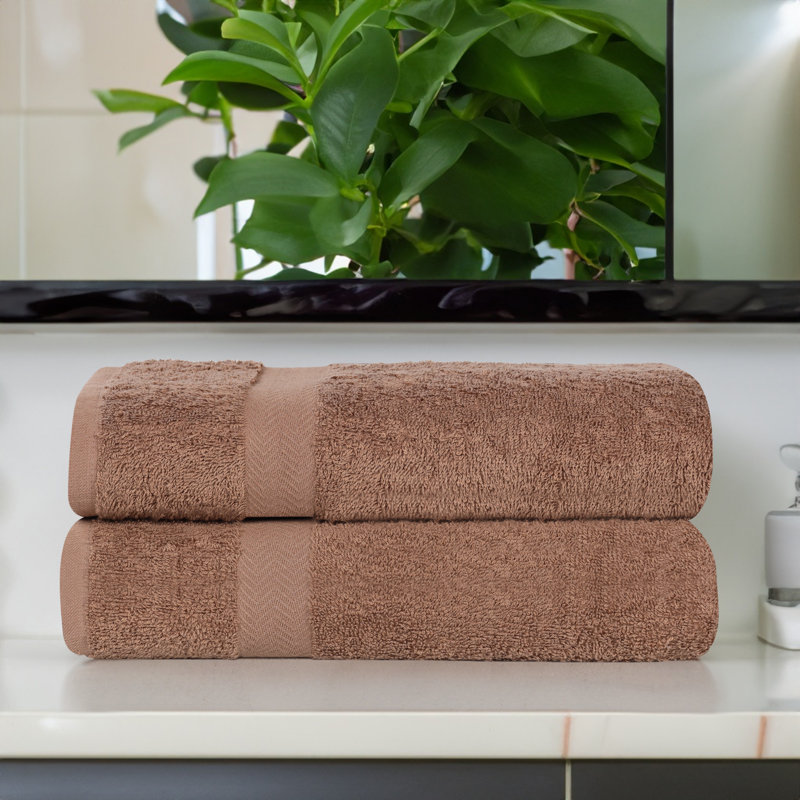 Franklin 100% Cotton Lightweight Quick-Drying Bath Sheet, Latte