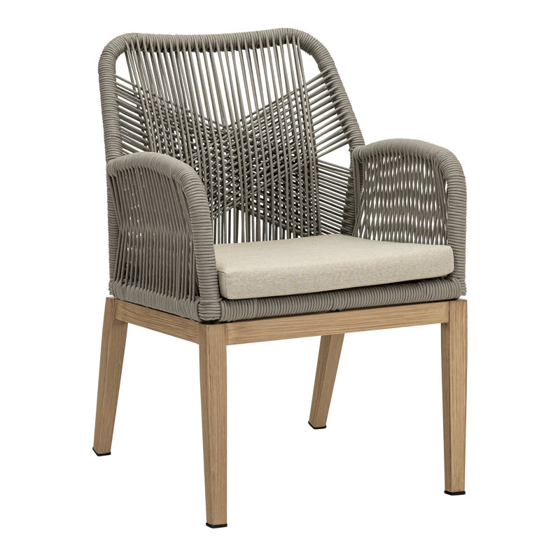 PAT Wicker Outdoor Dining Armchair with Cushion