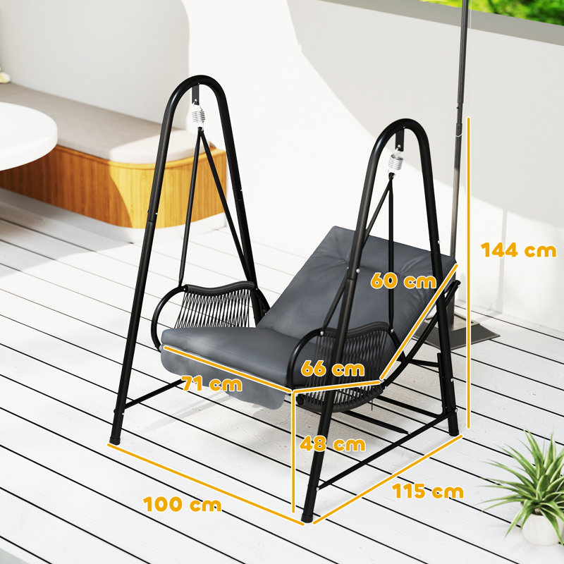 Porch Swing, Dark Grey