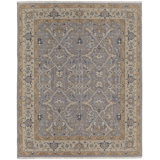 Corbitt Wool Oriental Area Rug in Gray