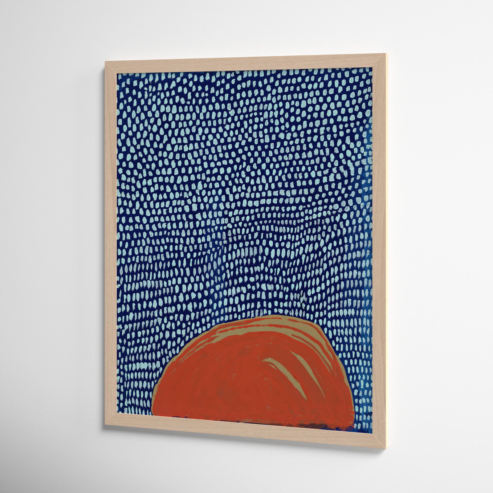 Bassel "Starscape 5" Print by Andrea Stokes, 38" H x 30" W, Maple Wood Framed