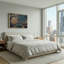 Toile sarcelle et or-307503492