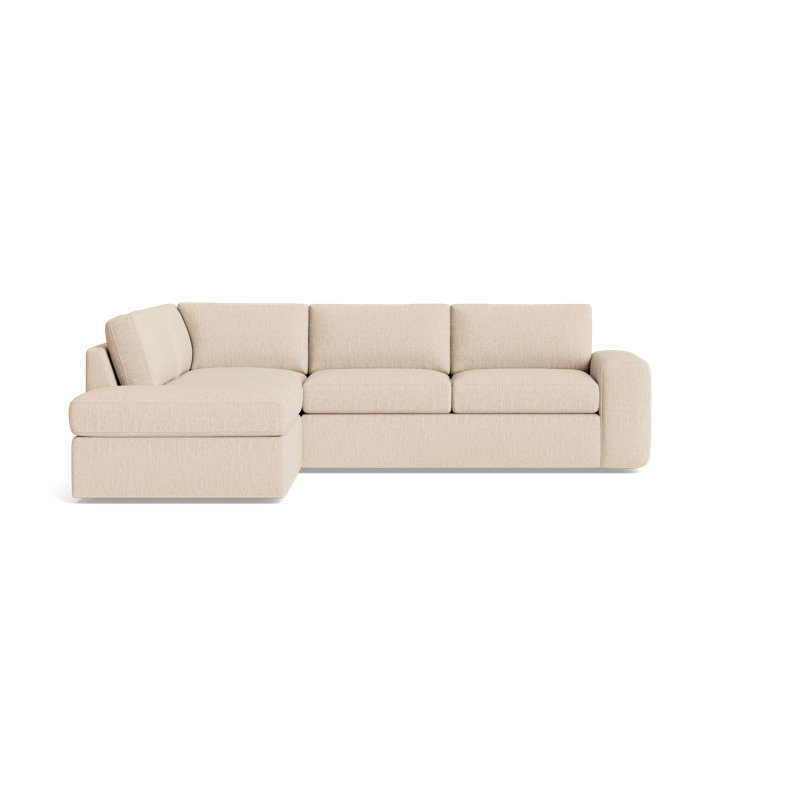 The OG Sectional, Plush Woven - Tan, Left Hand Facing