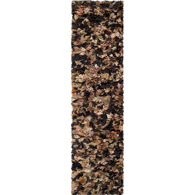 Tapis brun à poils longs Godsey, Rectangle 2 pi 6 po x 4 pi