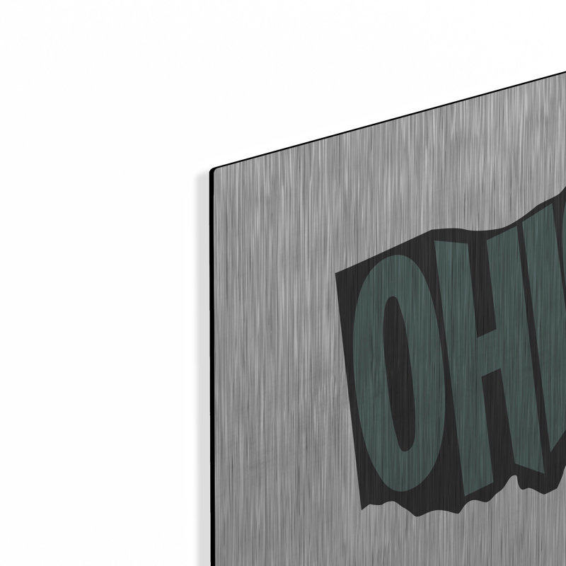 «Ohio 2» par Art Licensing Studio, art mural en métal, H 12 po x l 12 po