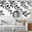 «Black Leaves Gentle Breeze I», art mural en métal traditionnel, impression sur métal-1198635901
