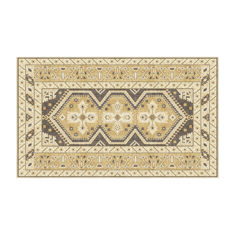 Flaminia Hand Loomed Washable Oriental Indoor Rug, Rectangle 3' x 5'