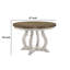Cillin Round Dining Table, Walnut & Antique White Finish DN01805
