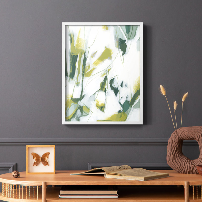 Reproduction encadrée Emerald Ice IV - bois massif, Blanc, H 14 po x l 11 po