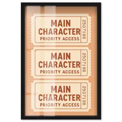 Main Character Access Shadowbox Print Typography Art Print by Art Remedy
