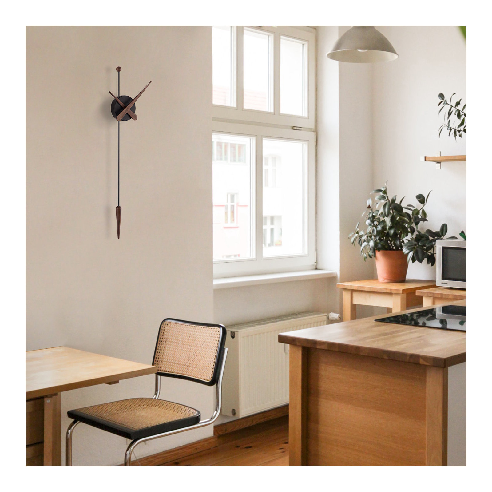 11.02'' Wall Clock, Black Walnut