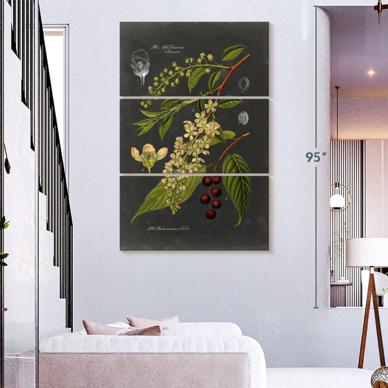 Keiri Midnight Botanical II, 74" H x 48" W