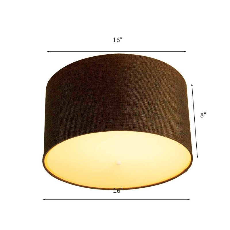 Kimmons Linen Flush Mount, Chocolate