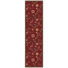 Ottohome Non-Slip Floral Leaves Area Rug For Living Room, Hallway, Entryway Rug, Dark Red
