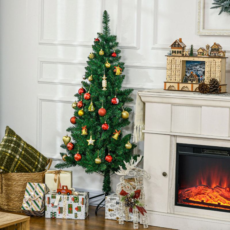 Demi-arbre de Noël artificiel 5 pi 5 pi, 5'