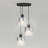 Belding Modern 3-Light Pendant Light Black Glass