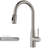 Karran Pull-Down Kitchen Faucet with Interchangeable Sprayers, Multi-Function Spray, High-Arc Design in Spot-Free Stainless Steel-119904220