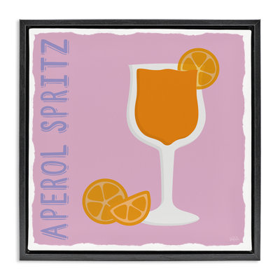 Art mural sur toile Aperol Spirz Cocktail Floater par Natalie Carpentieri