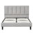 Degregorio Harper Grey Upholstered Tufted Platform Bed-69347731