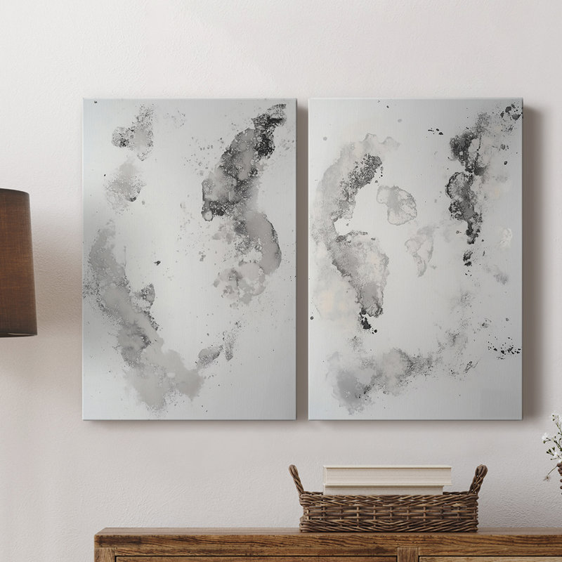 ABSTRACT Series DCC-XXVII - Toile tendue avec châssis de qualité supérieure - Prêt à être accroché, H 12 po x l 16 po